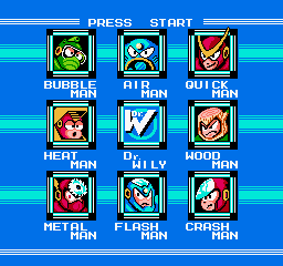 Mega Man 2 Boss Select Screen