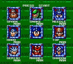 Mega Man 3 Stage Select Screen