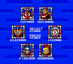Mega Man Stage Select Screen