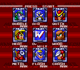 Mega Man 2 Stage Select Screen