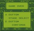 Game Over Screen