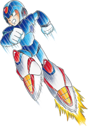 MMX2 - Second Armor X Foot Parts Art.png