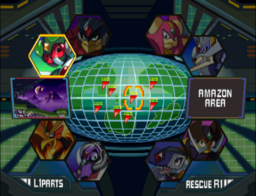 Mega Man X6 Stage Select Screen
